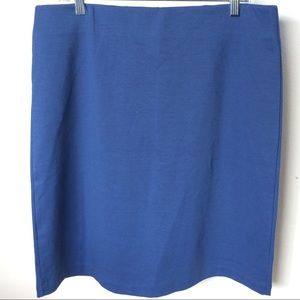 Blue knit skirt